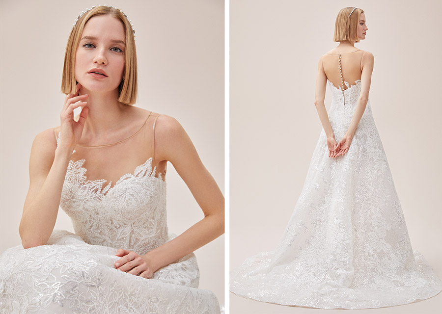 Fransız Dantelli Kabarık Gelinlikler